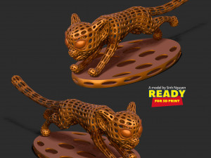 The leopard is running Modelo de impresión 3D