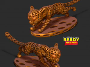 The leopard is running 3D Print Model