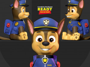 Chase - Paw Patrol Fanart 3D प्रिंट मॉडल