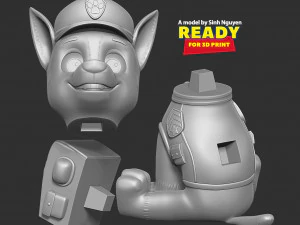 Chase - Paw Patrol Fanart 3D Print Model