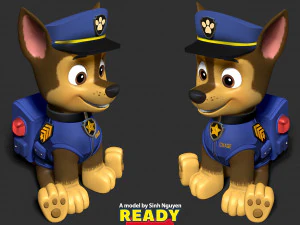 Chase - Paw Patrol Fanart 3D Print Model