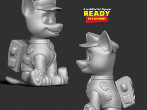 Chase - Paw Patrol Fanart 3D Print Model