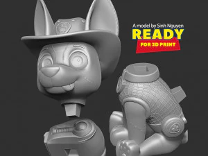 Tracker - Paw Patrol Fanart 3D Print Model