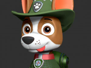 Tracker - Paw Patrol Fanart 3D Print Model