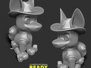 Tracker - Paw Patrol Fanart 3D Print Model