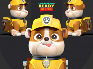 Rubble - Paw Patrol Fanart 3D Принт Модель