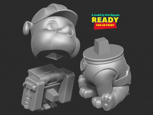 Rubble - Paw Patrol Fanart 3D Принт Модель