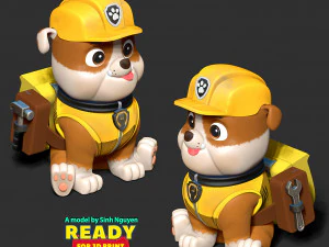 Rubble - Paw Patrol Fanart 3D Print Model