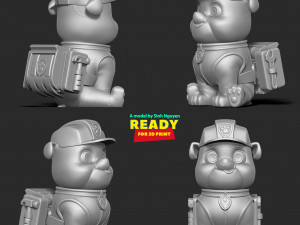 Rubble - Paw Patrol Fanart 3D Принт Модель