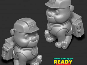 Rubble - Paw Patrol Fanart 3D Print Model