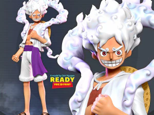 Luffy Gear 5 - E&eacute;n stuk 3D printmodel