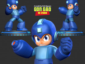 Angry Mega Man 3D 打印模型