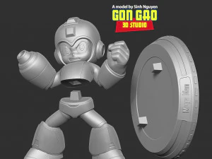 Angry Mega Man 3D Print Model