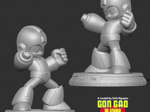 Angry Mega Man 3D Print Model