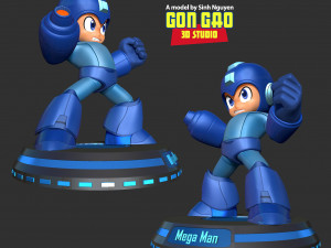 Angry Mega Man 3D 打印模型