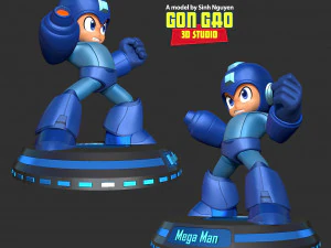 Angry Mega Man 3D Print Model