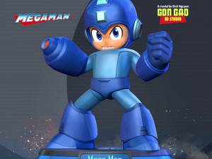 Angry Mega Man 3D 打印模型