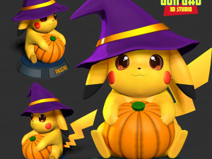 Pikachu at Halloween festival 3D Baskı Modeli