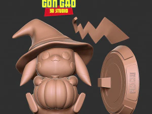 Pikachu at Halloween festival 3D Print Model