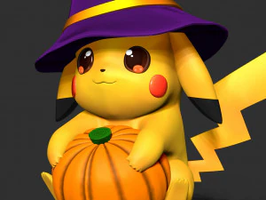 Pikachu at Halloween festival 3D Print Model