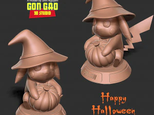 Pikachu at Halloween festival 3D Print Model