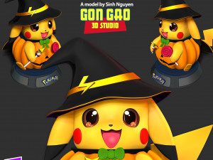 Pikachu Witch 3D-Druckmodell