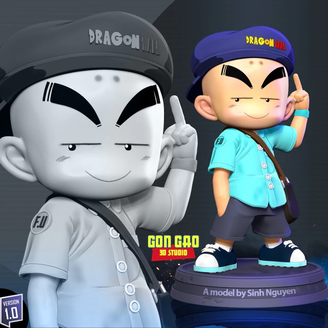 Naughty Krillin 3D Print Model .c4d .max .obj .3ds .fbx .stl .blend 