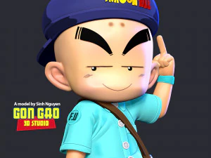 Naughty Krillin 3D Print Model
