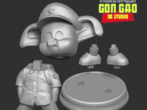 Naughty Oolong - Dragon Ball Fanart 3D Print Model