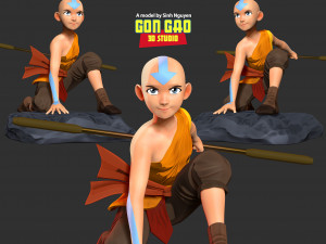 Aang - Avatar Fanart Model Cetak 3D