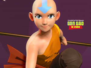 Aang - Avatar Fanart Model Cetak 3D