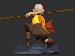 Aang - Avatar Fanart Model Cetak 3D