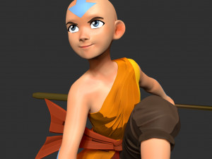 Aang - Avatar Fanart Model Cetak 3D