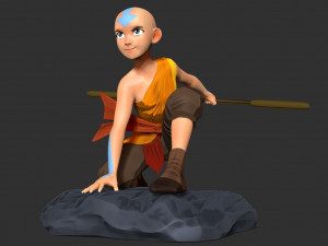 Aang - Avatar Fanart Model Cetak 3D