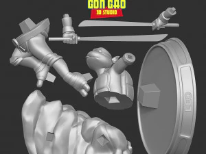 Arte dos f&atilde;s de Leo das Tartarugas Ninja Adolescentes Mutantes Modelo de Impressão 3D