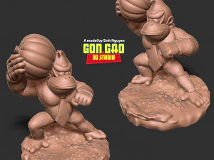 Donkey Kong hugs a pumpkin 3D Print Model