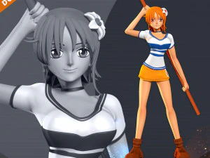 Nami - jednoczęściowy fanart Model do druku 3D