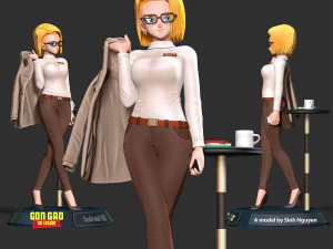 Android 18 - Office Girl 3D Print Model