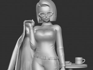 Android 18 - Office Girl 3D Принт Модель