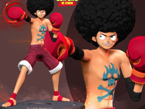 Afro Luffy - One Piece Fanart 3D Print Model