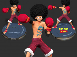 Afro Luffy - One Piece Fanart 3D 프린트 모델
