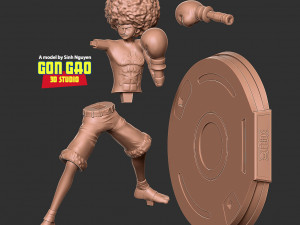 Afro Luffy - One Piece Fanart 3D 프린트 모델