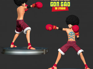 Afro Luffy - One Piece Fanart 3D 프린트 모델