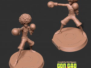 Afro Luffy - One Piece Fanart 3D 프린트 모델