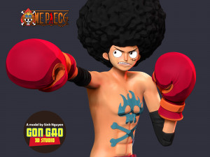 Afro Luffy - One Piece Fanart 3D 프린트 모델