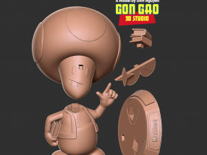 Mushbert Fanart 3D Print Model