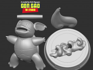 Wartortle - Pokemon Fanart 3D Baskı Modeli