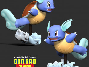 Wartortle - Pokemon Fanart 3D Baskı Modeli