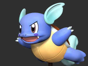 Wartortle - Pokemon Fanart 3D Baskı Modeli