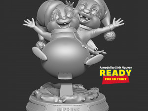 Chip and Dale - Merry Christmas 3Dプリントモデル